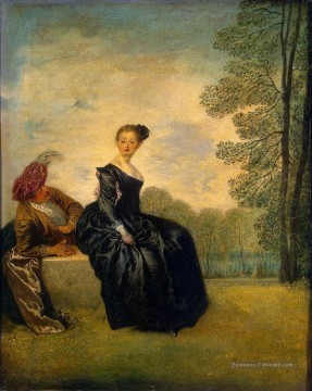 la fille capricieuse Jean Antoine Watteau Peinture à l'huile